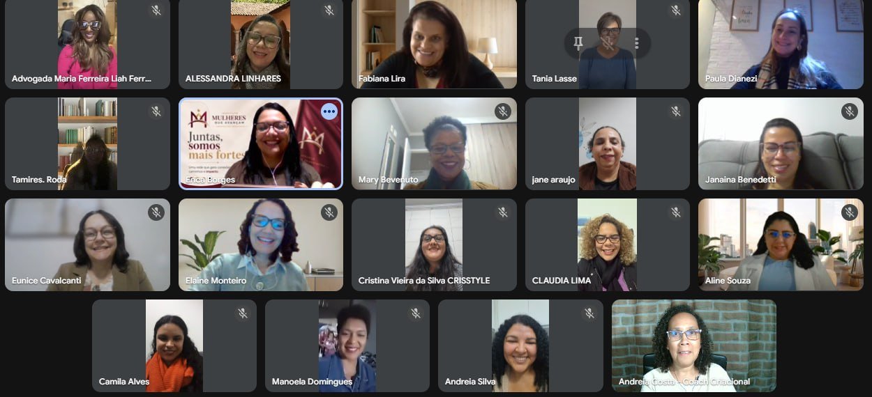 Empreendedoras reunidas na Rodada de Negócios online