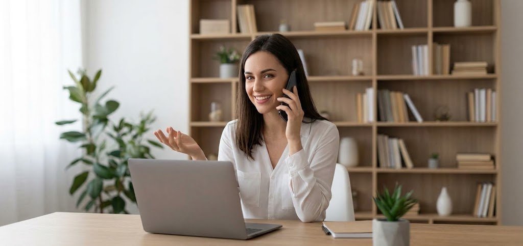 Mulher em consulta de telemedicina pelo celular